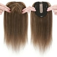 thumbnail image 3 of SEGO Clip in Hair Extensions Human Hair Toppers 100% Real Human Hair Topper for Thinning/Loss Hair Natural Black Hair Pieces, 3 of 9
