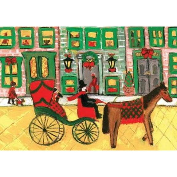 Pre-Owned Carriage Ride Through Town Half Note (Hardcover) by Galison