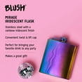 thumbnail image 2 of Blush Iridescent Stainless Steel Liquor Flask for Women, Travel, Gifts, 6oz, 2 of 5