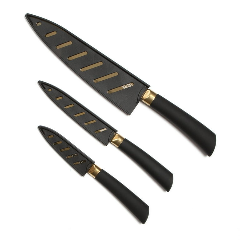Thyme & Table Black Stainless Steel 3 Piece Knife Set - Household Items -  Lebanon, New Hampshire, Facebook Marketplace