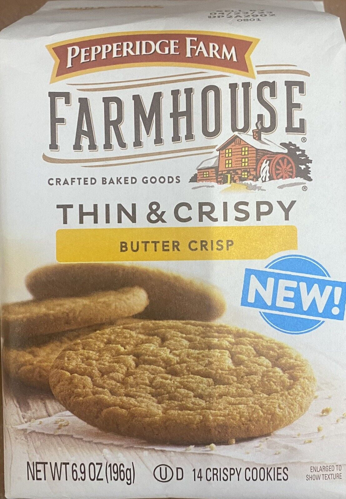 4x Pepperidge Farm FARMHOUSE Thin & Crispy Butter Crisp Cookies 6.9 oz - 4 BAGS