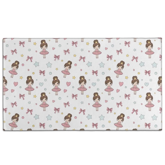 Ballet Princess Pattern Door Rugs,Washable Non Slip Door Mats Indoor,Decorative Door Mats,Entry Mat Indoor for Entrance,Bedroom,Kitchen,Bathroom,17"x30"
