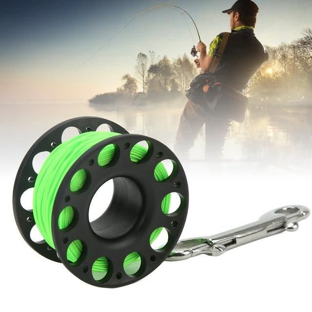 Diving Reel,Portable Durable PVC Plastic Diving Line Wheel with Nylon Rope Diving Equipment