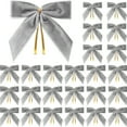thumbnail image 1 of Burgundy Velvet Christmas Bows - 25 Pack for Tree, Wreath, Gift Wrapping & Holiday Crafts, 1 of 2