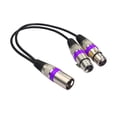thumbnail image 1 of XLR macho a doble hembra Cable de extensión Micrófono 3 pines Mezclador Amplificador XLR Y Adaptador divisor Cable de audio Eigraketly EL0175-05, 1 of 2