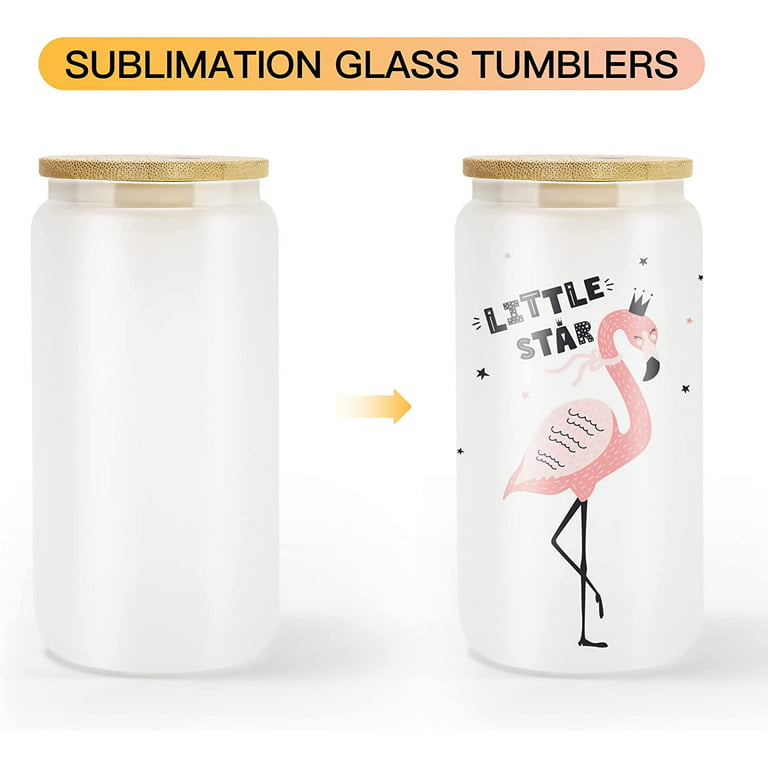 16oz Sublimation Frosted Glass Can Tumbler | 25 Pack