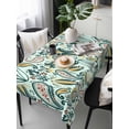 thumbnail image 6 of Boho Sage Green Floral Table Cloth, Farmhouse Botanical Vintage Paisley Flower Waterproof Tablecloth for Rectangle Tables, Washable Fabric Table Cover for Restaurant Kitchen Dining Tables 54"x108", 6 of 6