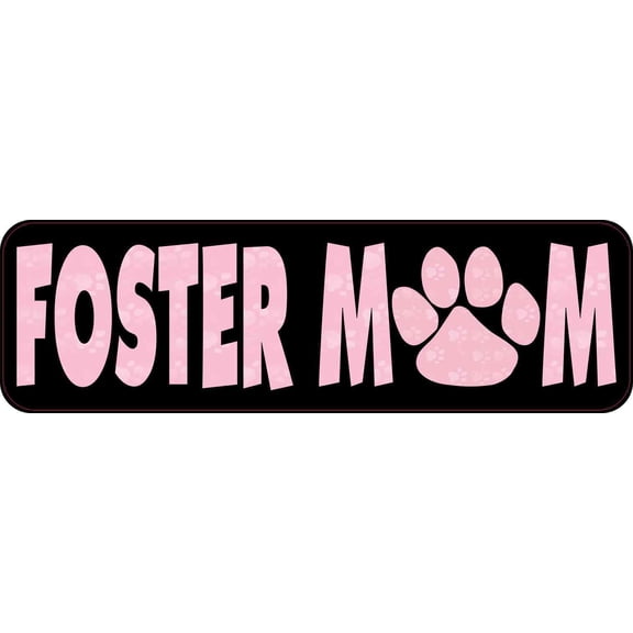 10in x 3in Paw Print Foster Mom Magnet