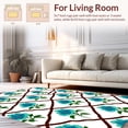 thumbnail image 2 of ODIKA 8' x 10' Machine Washable Non-Slip Area Rug, Floral Flower High Traffic Rug, Brown, 357353, 2 of 7