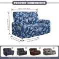 thumbnail image 6 of TSOVTHRID Vintage Floral Blue Print Loveseat Recliner Covers Soft Reclining Loveseat Slipcover 6-Piece Stretch Polyester Recliner Cover for 2 Seat Sofa Couch, 6 of 7