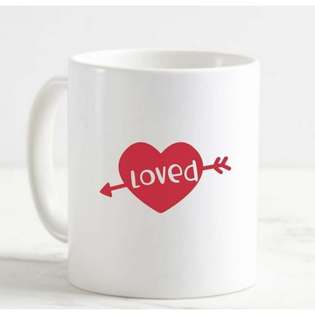 

Coffee Mug Loved Within Heart W Arrow Valentines Day Cupid Blessed Taken l White Cup Funny Gifts for work office him her