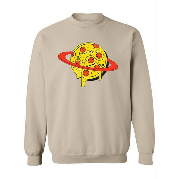 Planet Pizza In Space Sweatshirt Men -Image by Shutterstock, Male Small