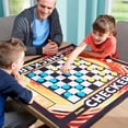 thumbnail image 6 of Franklin Sports Checkers and Four in a Row Mat Game - addictive Family Fun! - Soft Play Mat for Kids of all Ages - Comes with 42 Plastic Pucks, 6 of 7