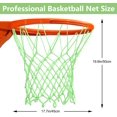 thumbnail image 2 of 2 Pieces Basketball Nets Basketball Net Nylon Outdoor Basketball Net All-Weather Heavy Duty Thick Portable Sports Basketball Hoop Net Replacement, 2 of 7