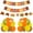 Orange Friendsgiving, variant on God Bless Banner for Baptism, First Communion Decorations With White Gold Sage Green Balloons for Baby Christening, Confirmation Party Supplies