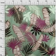 thumbnail image 3 of oneOone Cotton Cambric Dusty Teal Green Fabric Tropical Sewing Material Print Fabric By The Yard 42 Inch Wide, 3 of 6