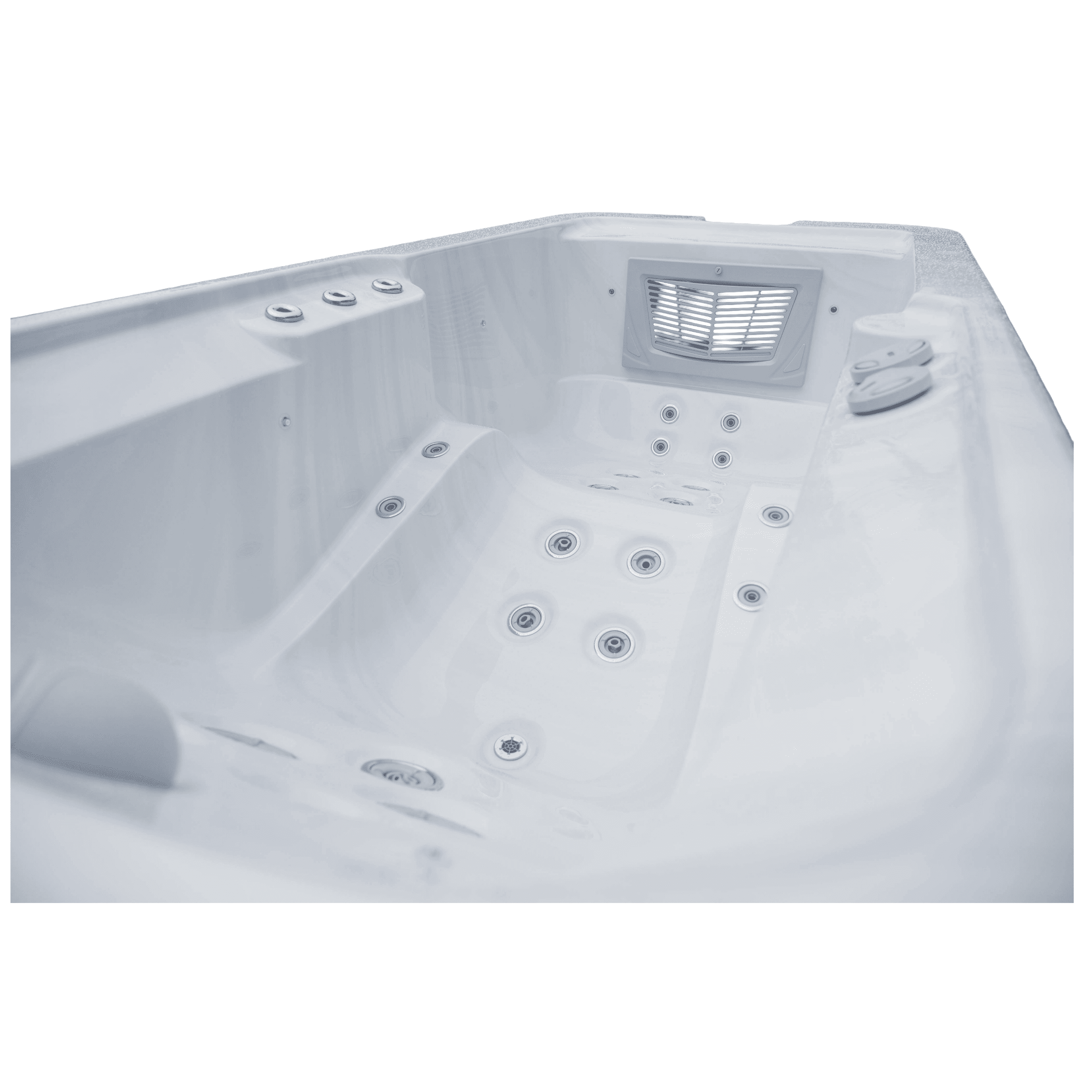 Lacey 1-Person 25-Jet Hot Tub with Side Waterfall and Underwater LED Lighting