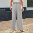 thumbnail image 2 of Dpytoraw Wide Leg Dress Pants Women's High Waisted Dressy Trousers Grey, 2 of 3