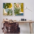 thumbnail image 2 of Stupell Industries Tropical Bohemian Plant Leaves Graphic Art Gray Framed Art Print Wall Art, Set of 2, Design by Victoria Barnes, 2 of 7