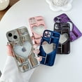 thumbnail image 2 of Electroplating 3D Hollow Love Heart Soft Compatible with iPhone Case (Black,iPhone 12 Pro), 2 of 8