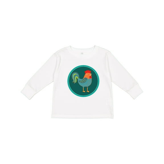 Inktastic Rooster Chicken Farmer Boys or Girls Long Sleeve Toddler T-Shirt