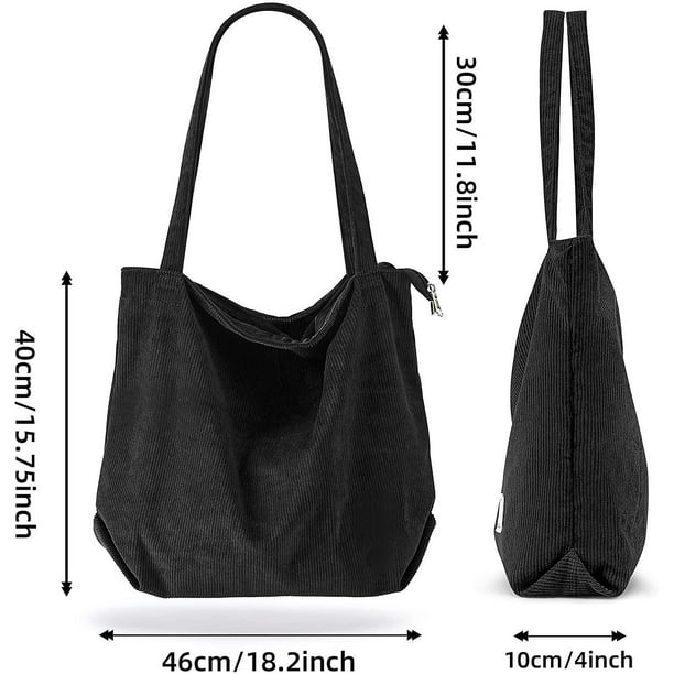 Thicken Corduroy Totes Bag Extra Large Capacity Handbags Shoulder
