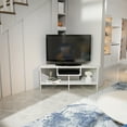 thumbnail image 3 of Decorotika Maldiv 47 in Wide Corner TV Stand White for TVs up to 55 in, 3 of 4