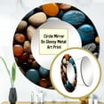 thumbnail image 3 of Designart "Spiritual Stones Of euphony I" Spiritual Stone Multi-Color Large Round Mirror - Round Bedroom Mirror Wall Decor - Traditional Round Printed Mirror - 29" x 29", 3 of 6
