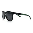 thumbnail image 6 of Polarized Classic Gentleman Mens Simple Sporty Horn Rim Plastic Sunglasses [Black Green - Black], 6 of 7