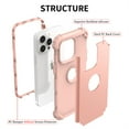 thumbnail image 3 of for iPhone 12 / 12 Pro Case, Slim Dual Layer 3 in 1 Heavy Duty Protection Hybrid Hard PC Soft Silicone Rugged Bumper Anti Slip Full-Body Protective Cases for iPhone 12 / 12 Pro, Rosegold, 3 of 10