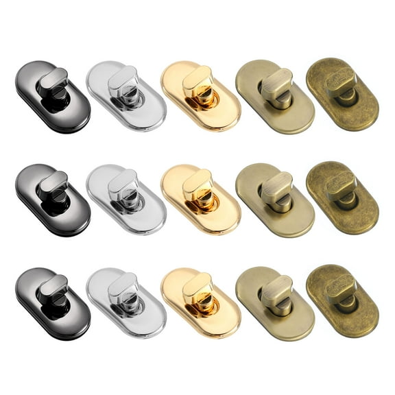 Uxcell 15 Pack Alloy Twist Lock Fasteners Quarter Turn Fasteners Bag Hardware, Multicolor