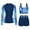 B-Navy, variant on ZQUUVOU Women's 3 Piece Rash Guard Long Sleeve Swimsuits Zip Up Built In Bra Swim Shirts With Boyshorts Quick Dry A-Pink