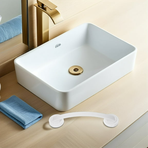 Raindrops Wall Mounted Safe Grab Bar White for Bathroom Stability and Easy Access