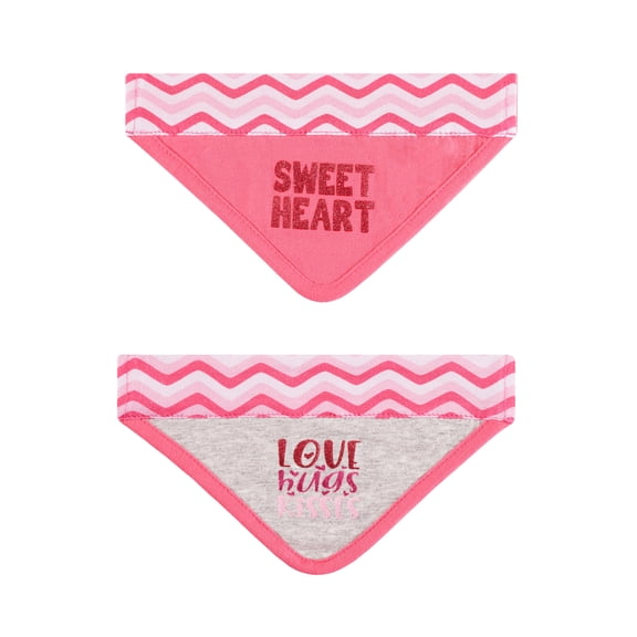 Best Furry Friends Bandana Collar Slide for Dogs or Cats (set of 2), Valentines, Small/Medium