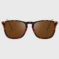 thumbnail image 2 of Women's Trendy Square Metal Arm Sunglasses- Tortoise Shell Frame - Brown Lens, 2 of 4