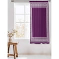 thumbnail image 3 of Sheer Curtains 63 Inch Length, Dark Purple Greek Key Semi Sheer Curtains Light Filtering Window Treatment, Geometric Greece Ancient Farmhouse Geo Privacy Voile Drapes for Living Room 52x63 Inch, 3 of 7