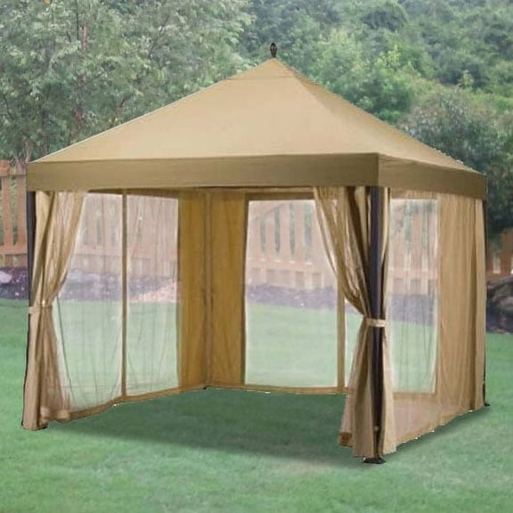 Garden Winds Replacement Canopy Top and Side Mosquito Netting Set for Target's South Bali Gazebo - Riplock 350