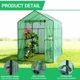 thumbnail image 3 of Walk-in Pop-Up Greenhouse 3 Tiers 8 Shelves,Portable All-Season Grow House,Heavy Duty Steel Frame Clear PE Cover, Zipper Door & Side Windows, All-Season Indoor Outdoor Plant Grow Tent, 3 of 5