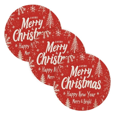 

BZSMCE Mats for Pots Pans Place Full Pattern for Christmas Simple Style Pattern Pot Mats