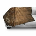 thumbnail image 3 of Tan Soft Flannel Fleece Throw Blanket, Aged Old Texture Print Floral Motifs Vintage Upholstery Concept, Cozy Plush for Indoor and Outdoor Use, 50" x 70", Brown Pale Brown Tan, by Ambesonne, 3 of 6