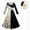 Apricot+Wig, variant on Girls Black White Cruella Costume Dress Halloween Long Sleeve Cosplay Outfits