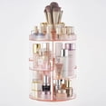 thumbnail image 1 of Caja de almacenamiento de acrílico para cosméticos, transparente, giratoria, para el hogar, para lápiz labial, cuidado de la piel, tocador de escritorio, 1 of 5
