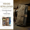 thumbnail image 6 of for Samsung Galaxy S21 Plus Case Wallet for Women and Men, Samsung Galaxy S21 Plus Case, PU Leather Magnetic Flip Strap Wristlet Zipper Card Holder Wallet Business Phone Cover for S21 Plus, Brown, 6 of 10