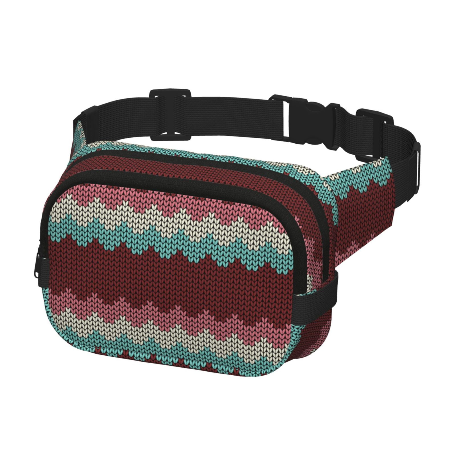 Picia fall leaf Element Print Square Double-Layer Waist Bag Mini Adjustable Waist Belt Bag Exercise Running Travel Hiking