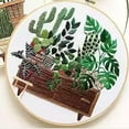 thumbnail image 3 of GUOOL Stamped Embroidery with Pattern Cross Stitch Crafts - Pot Plant EC004, 3 of 9