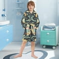 thumbnail image 5 of FORMRS Niños Bathrobe Unisex Hooded Robe Soft Plush Pajamas Sleepwear, Size 7-9T, Mystical Owls Pattern, 5 of 7
