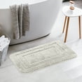 thumbnail image 5 of Unique Bargains Soft Absorbent Rug Non-Slip Plush Bath Mat for Bathroom Floor Light Grey 16"x24", 5 of 7