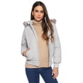 thumbnail image 2 of Totatuit Women's Faux Fur Collar Zip Up Quilted Jacket Coat Hooded Outerwear, 2 of 5
