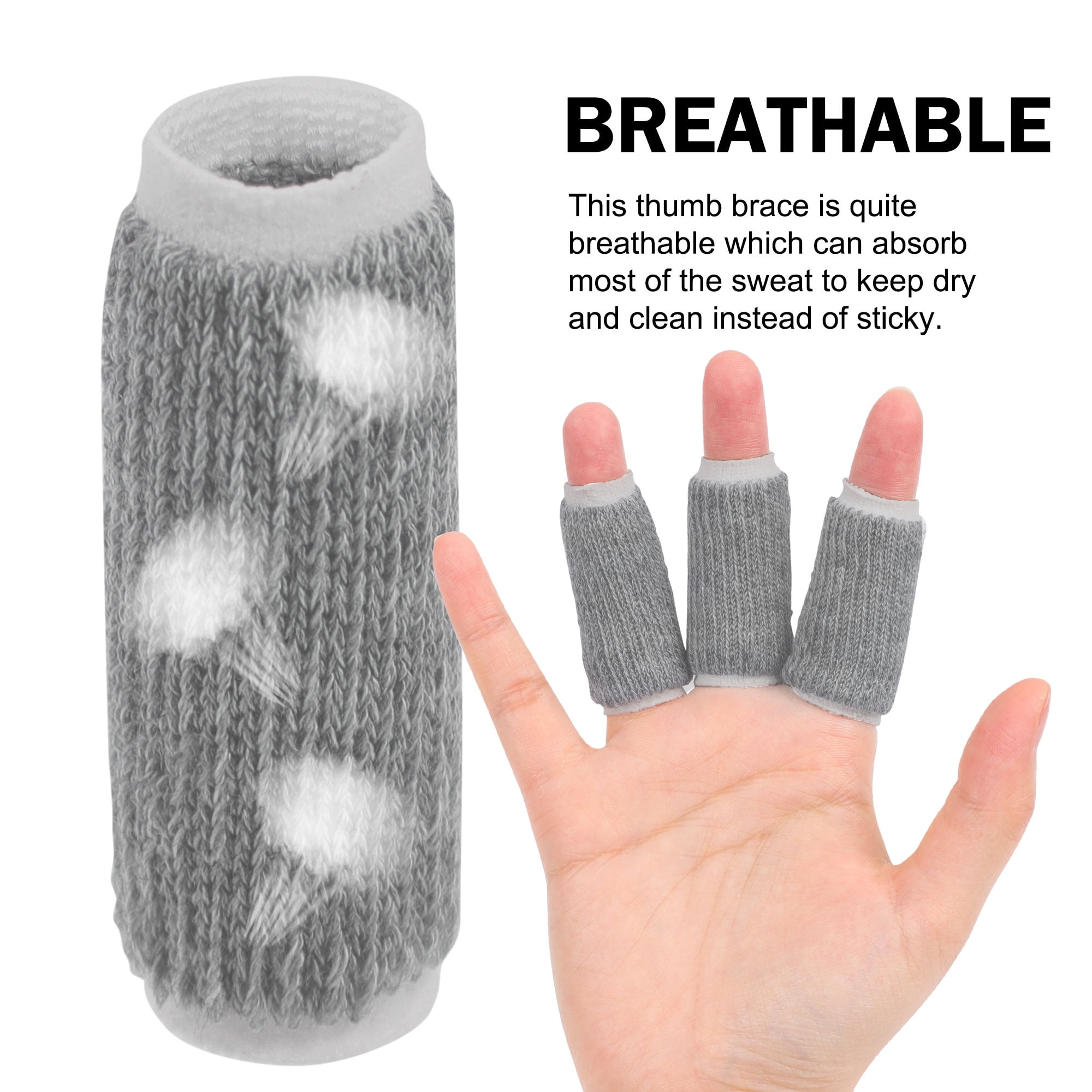 Unique Bargains Finger Protectors Splints Compression Finger Sleeves Thumb Brace 2.6"