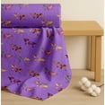 thumbnail image 4 of Soimoi Purple Cotton Cambric Fabric Check & World Map Print Fabric by the Yard 42 Inch Wide, 4 of 7